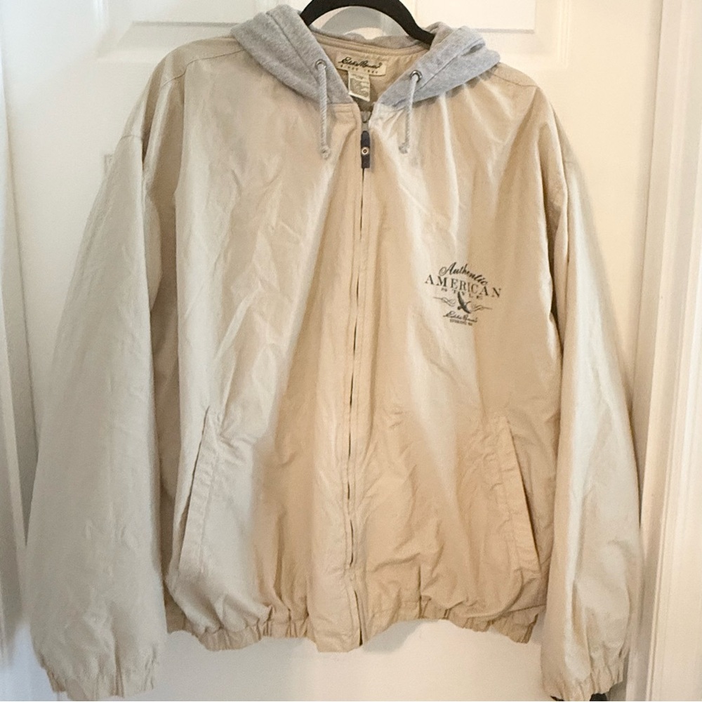 Eddie Bauer‎ Men's Tan Hooded Jacket - Picture 2 of 12